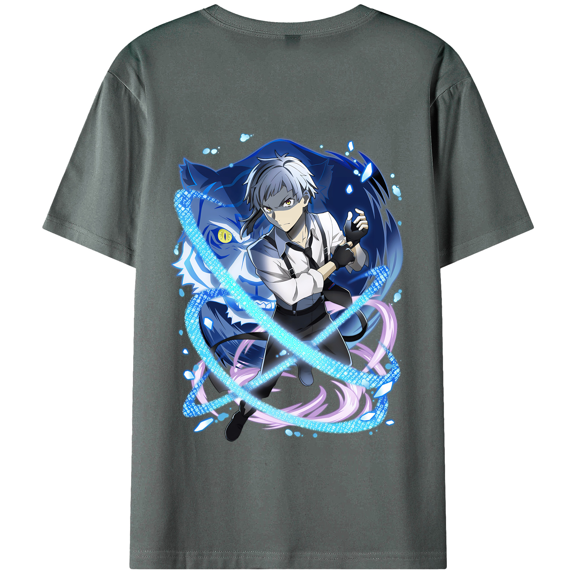 （画像用） 文豪ストレイドッグス Bungo Stray Dogs 綿100％半袖Tシャツ（背面プリント）